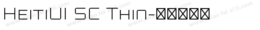 HeitiUI SC Thin字体转换